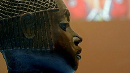 Installation View 'My Hair: Black Hair Culture, Style and Politic' at the Fitzwilliam Museum, Cambridge, 2013. Courtesy of Fitzwilliam Museum.