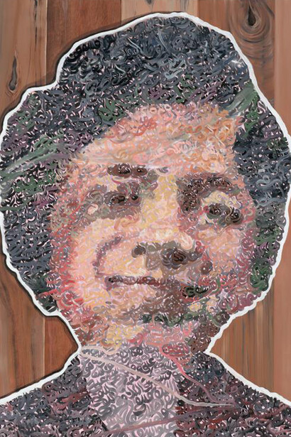 Zakaria Ramhani, I’m Sorry Father - Osama Benladen, Oil on Canvas, 121 x 152 cm, 2013