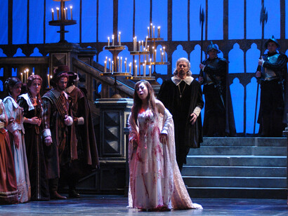 Una scena dell'opera Lucia di Lammermoor di Gaetano Donizetti