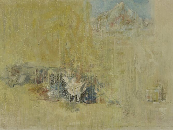 Cesare Lucchini, internal - the fall, 2014, oil on canvas, 166,5 x 237 cm