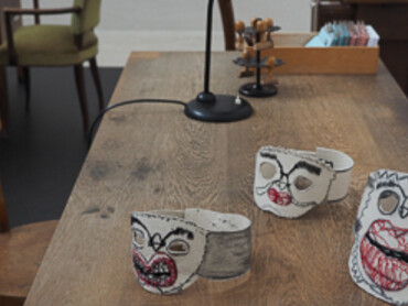 Office for eyes, nose, tongue, mouth, heart, hand and mask. Courtesy of Kolumba 