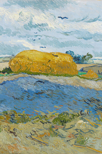 Vincent van Gogh. Covone sotto un cielo nuvoloso, 1890, olio su tela, cm 63,3 x 53. Otterlo, Kröller-Müller Museum, The Netherlands