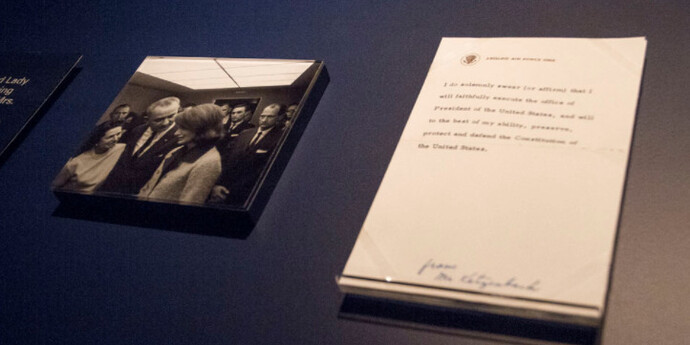 November 22, 1963, Exhibition view. Courtesy of LBJ Presidential Library