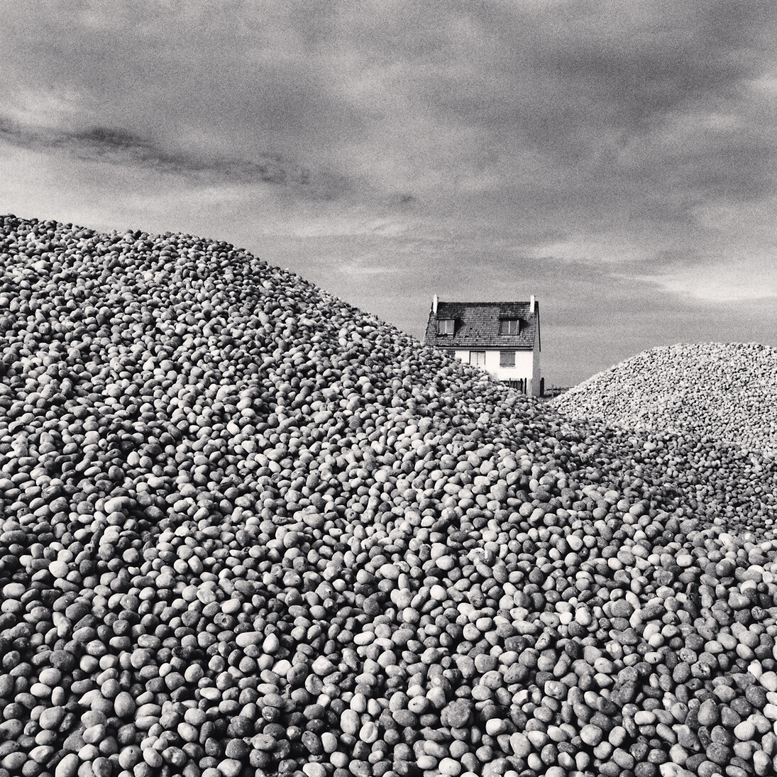 Pebbles and Beach House, Cayeux-sur-Mer, France, 2009 © Michael Kenna/Huxley-Parlour Gallery