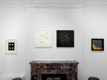 Gottfried Jager and Manfred Mohr, Generative aesthetics, exhibition view. Courtesy of Sous Les Etoiles Gallery