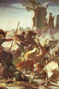 Pintura da Batalha de Legnano, 1176, Itália