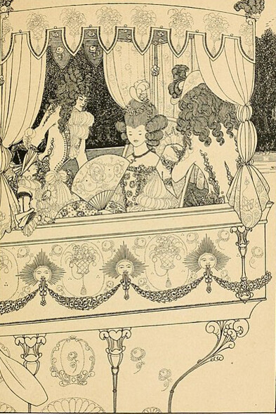 'The Rape of the Lock,' a heroi-comical poem in five cantos, featuring illustrations by Aubrey Beardsley and penned by Alexander Pope