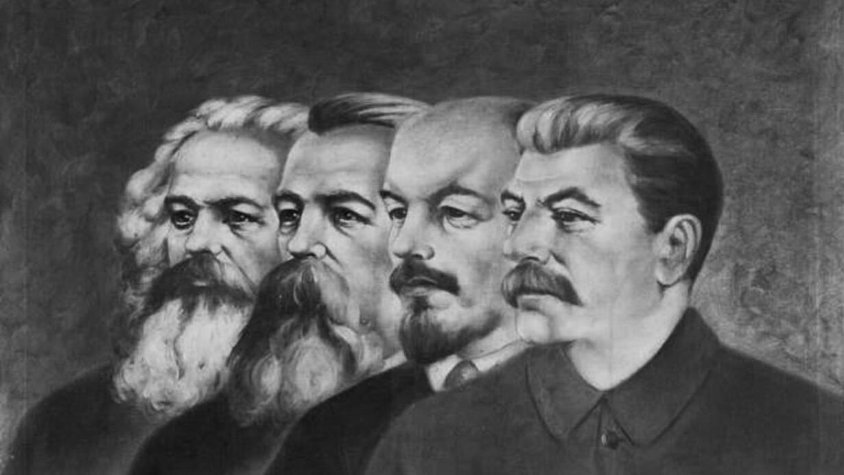 Karl Marx, Friedrich Engels, Vladimir Lenin y Joseph Stalin: máximos representantes del marxismo y del comunismo durante los siglos XIX y XX
