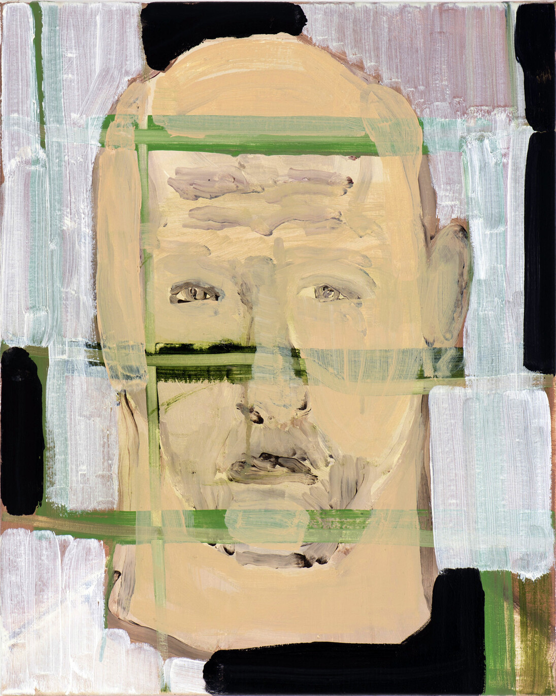 Bernard Gaube, Autoportrait, 2014, oil on canvas, 46 x 37 cm