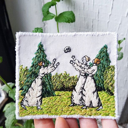 Patch of Edward Gorey "Dull Day"