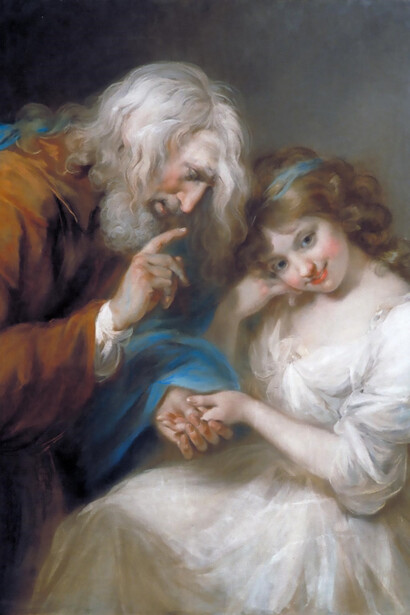 John Russell, The Fortune-Teller, 1770, Pastel on paper