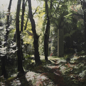 Álvaro Negro, Columna I, 2012-2015, Óleo sobre lino, 186 x 330 cm