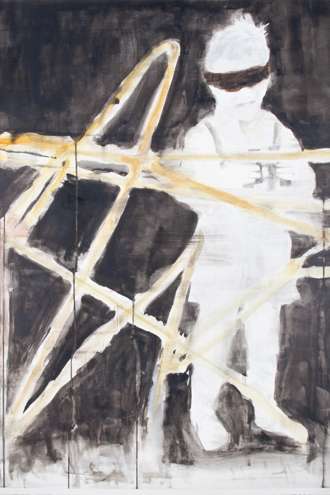 Uwe Wittwer, Portrait, 2015, Watercolour, 76 × 57 cm © Uwe Wittwer 2015. Courtesy Parafin, London