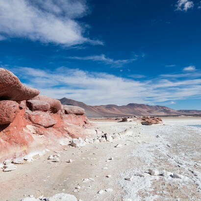 Piedras Rojas, salar de Aguas Calientes, Cile