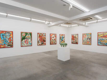 Nobuaki Takekawa, Cat's Ashio Copper mine - Light and darkness, exhibition view. Courtesy of Ota Fine Arts