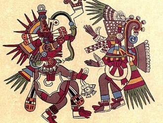 Quetzalcoatl and Tezcatlipoca, «Codex Borbonicus»