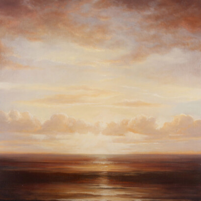 Victoria Adams, Autumnal beach. Courtesy of Anna Loucks Gallery