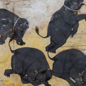  India, Rajasthan, Kota, c. 1660, Attributed to the Hada Master, Rao Jagat Singh of Kota in His Garden (detail). Opaque watercolor with gold on paper, 10 5/8 x 7 in. (27 x 17.7 cm). Stuart Cary Welch Collection.