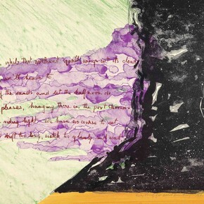 Robert Perkins with Basil Bunting, Fragment, 1980. Lithograph printed by Derriere L'Etoile Studios, New York