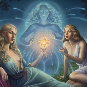 Allison Reimold, Lady of the lake (detail). Courtesy of Corey Helford Gallery (CHG)