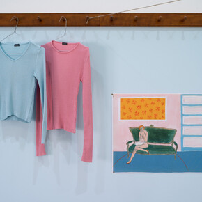 Dominique Gonzalez-Foerster, euqinimod & costumes, 2014, Mixed media installation, 15 ft x 40 ft 3 inches x 15 ft