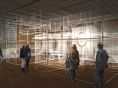 Power of Scale by Saito Seiichi + Rhizomatiks Architecture, 2018, Installation