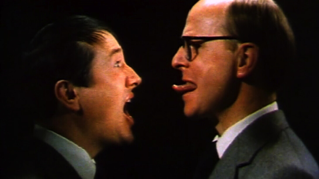 Gilbert & George, The World of Gilbert & George (still frame), 1981 16mm color film transferred to video dimensions variable © Gilbert & George. Courtesy the artists and Lehmann Maupin, New York and Hong Kong