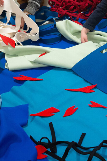 Stéphanie Marin, Inside Matisse, vista de exhibición. Cortesía del Centre Pompidou Málaga