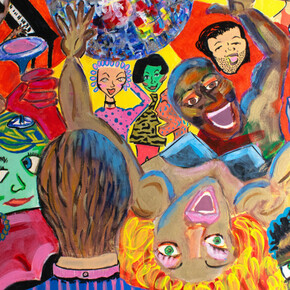 Mark Dendy, The soirée (detail), 2025. Courtesy of Fountain House Gallery