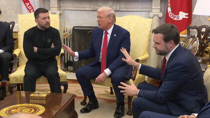 During their February 28, 2025 meeting in the Oval Office, President Trump and Ukrainian President Zelenskyy found themselves at odds, reflecting the deep political divides between their administration, Washington, D.C., United States