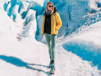 En el Perito Moreno se puede realizar una caminata sobre el glaciar con grampones y guías especializados. Santa Cruz, Argentina