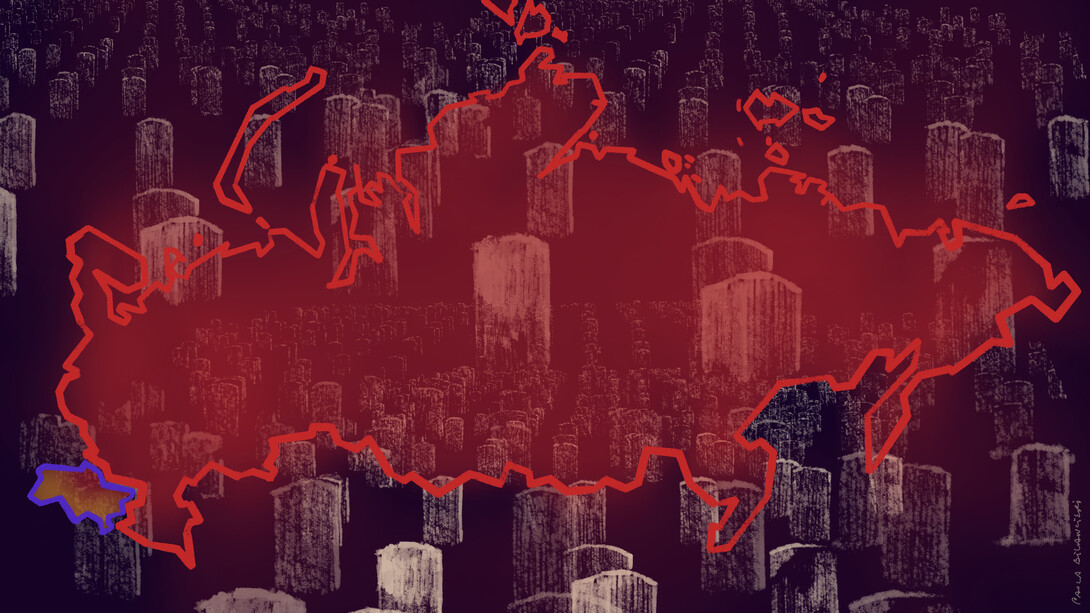 The International Criminal Court (ICC) is investigating Russia for crimes against humanity, war crimes, genocide against Ukrainians, and the abduction of Ukrainian children. Illustration by © Paola Bilancieri