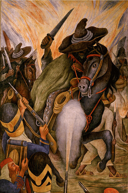 Diego Rivera, Carnaval de la vida mexicana, 1936 (cuarto panel, detalle)