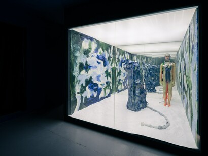 Donna Huanca, Las niñas del altiplano, vista de exhibición. Cortesía de Travesía Cuatro