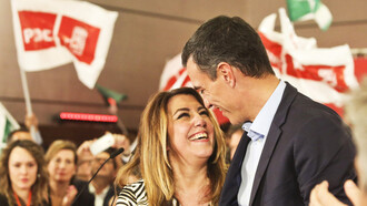 Susana Díaz, expresidenta de la Junta de Andalucía, y Pedro Sánchez, presidente del Gobierno de España