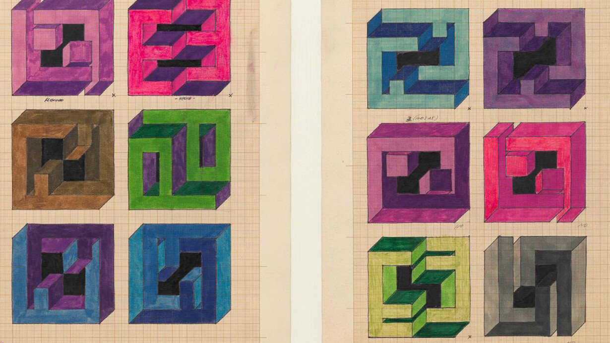 José María Yturralde, Figura imposible (variaciones, serie Cuadrados), 1973. Courtesy of Museo de Arte Abstracto Español