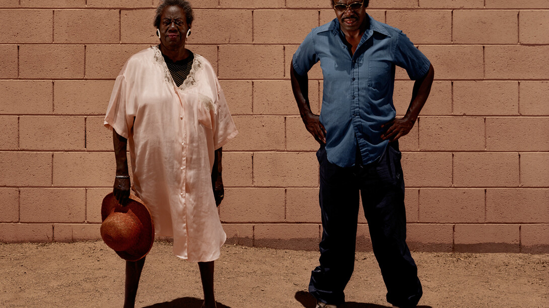 Taryn Simon, Larry Youngblood, Alibi location, Tucson, Arizona, With Alice Laitner, Youngblood’s girlfriend and alibi witness at trial, Served 8 years of a 10.5-year sentence for Sexual Assault, Kidnapping and Child Molestation, The Innocents, 2002, Archival inkjet print / 121,9 x 157,5 cm, Courtesy of the artist © 2014 Taryn Simon