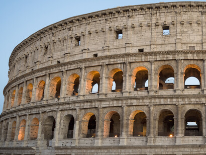 The Colosseum was built during the Flavian dynasty of the Roman Empire, Rome, Italy