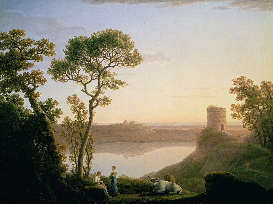 Jacob More, Lake Albano with Castle Gandolfo, 1787, oil on canvas © The Fleming Wyfold Art Foundation