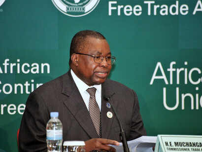 AfCFTA Press Conference Amb. Albert Muchanga, AUC Commissioner for Trade and Industry on The Upcoming Launch of the African Continental Free Trade. Copyright © 2018 African Union Commission. All Rights Reserved