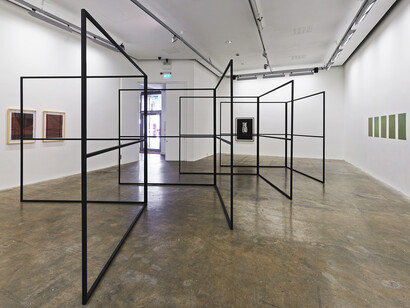 Exhibition view showing works by (L – R) Dina Danish, Karl Burke, Christodoulos Panayiotou, Meggy Rustamova, The Centre For Dying On Stage #1, Project Arts Centre, Dublin, 2014