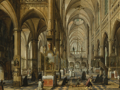 Paul Vredeman de Vries- Interior of a Gothic Cathedral