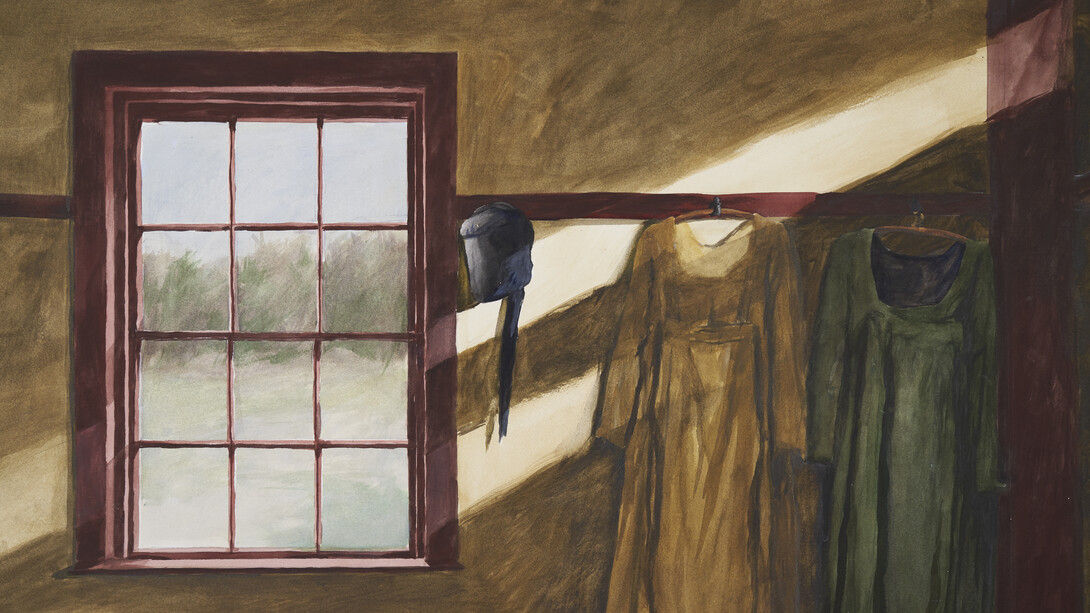 Sisters, 2019
Watercolor and drybrush on paper
28 x 40 inches
