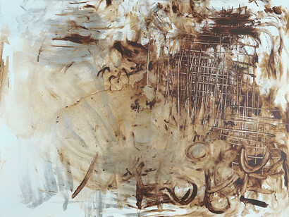 Lucy Stein, Grotbag 1, 2014, acrylic on canvas, 23 5/8 x 31 1/2 in/60 x 80 cm