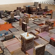 Ndidi Dike, A history of a city in a box (detail), 2019. Courtesy of Färgfabriken