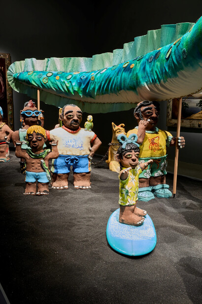 Billy Bain, By the river, exhibition view. Courtesy of Art Gallery of NSW