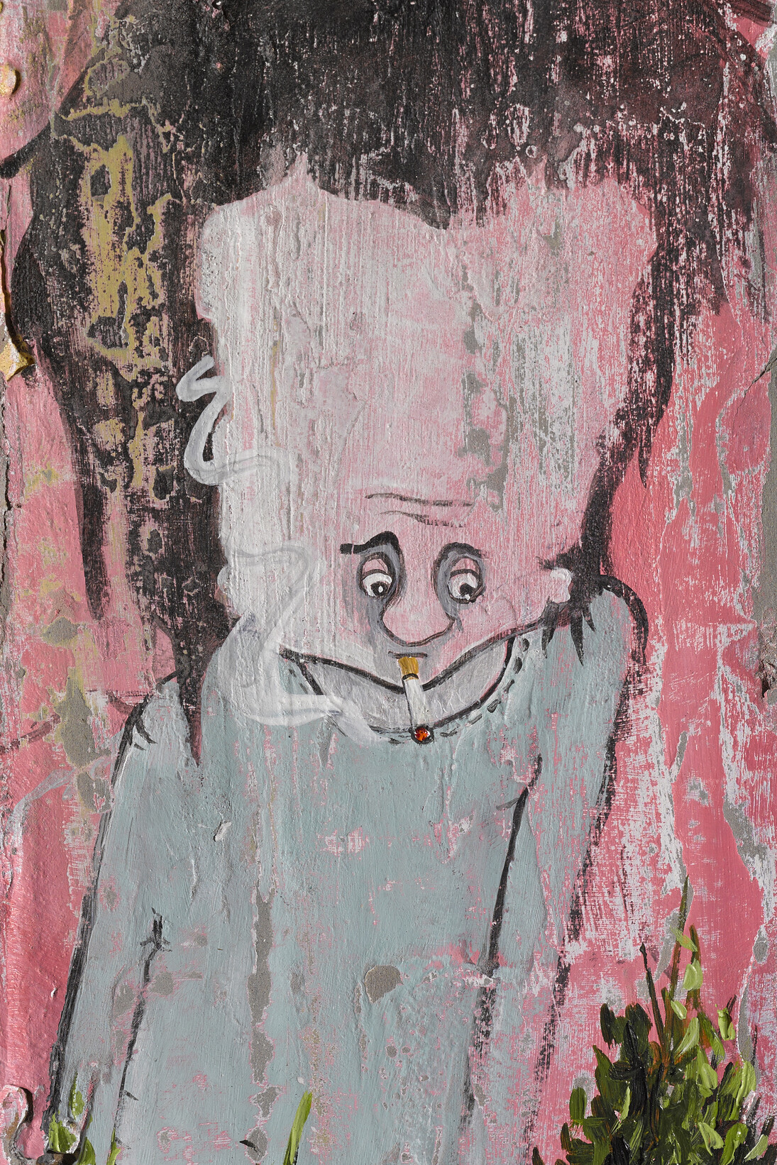 Miranda Donovan, Diary of My Other Self, Oct 21st 2014, Acrylic & Mixed Media on Cardboard, 23.5 x 14.5 cm