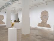 Hew Locke, Family album, exhibition view. Courtesy of Hales Gallery. Photo by Damian Griffiths