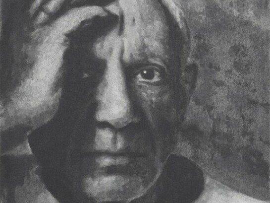 Matthew Darbyshire, Think Different (1990’s),
2014, Hand-painted inkjet inks on fibre, paper and linen, 80 x 90 cm / 35.4 x 31.4 in, courtesy of Herald St, London