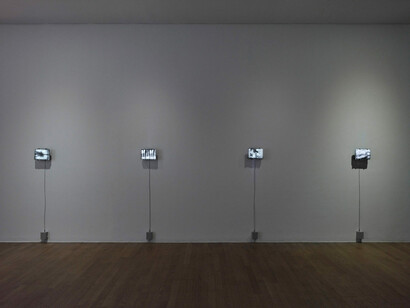Jennifer & Kevin McCoy, ReLensing, exhibition view. Courtesy of bitforms gallery
